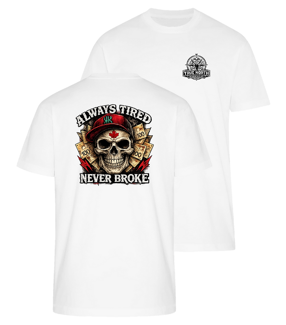 Thumbnail: Pro Work Tee - Always Tired Never Broke Graphic