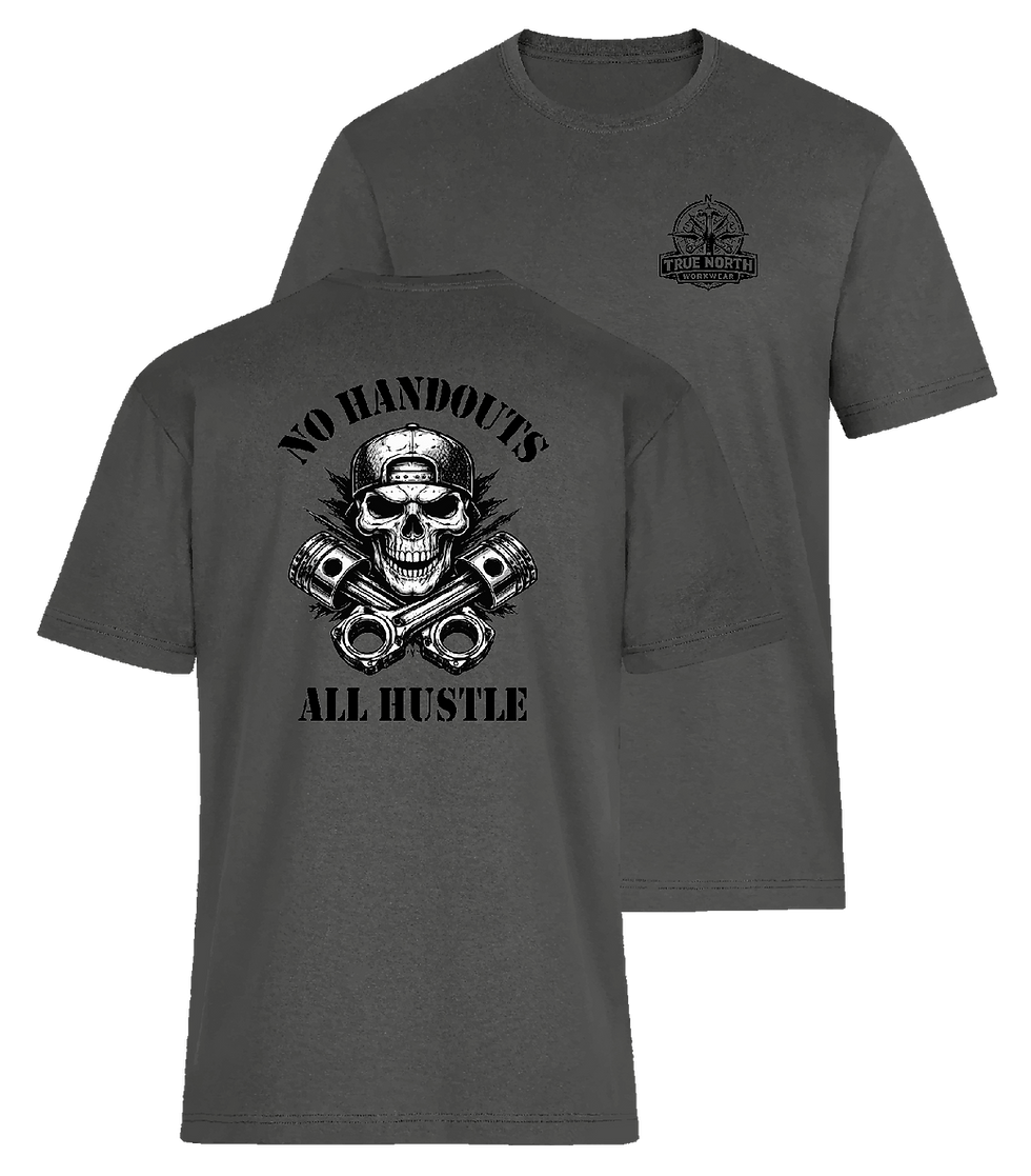 Thumbnail: Premium Daily Tee - No Handouts All Hustle Pistons