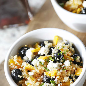 Mango & Blueberry Quinoa With A Balsamic Vinaigrette