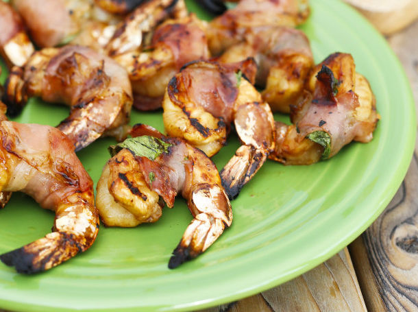 Prosciutto Wrapped Maple Chipotle Shrimp
