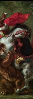 Delacroix 1849-50 Arab Horseman Attacked by a Lion