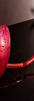 Chihuly 2002 Carmine Red Ikebana with a Single Flower