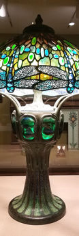 Tiffany Studios 1906 Lamp with Hanging Head Dragonfly Shade