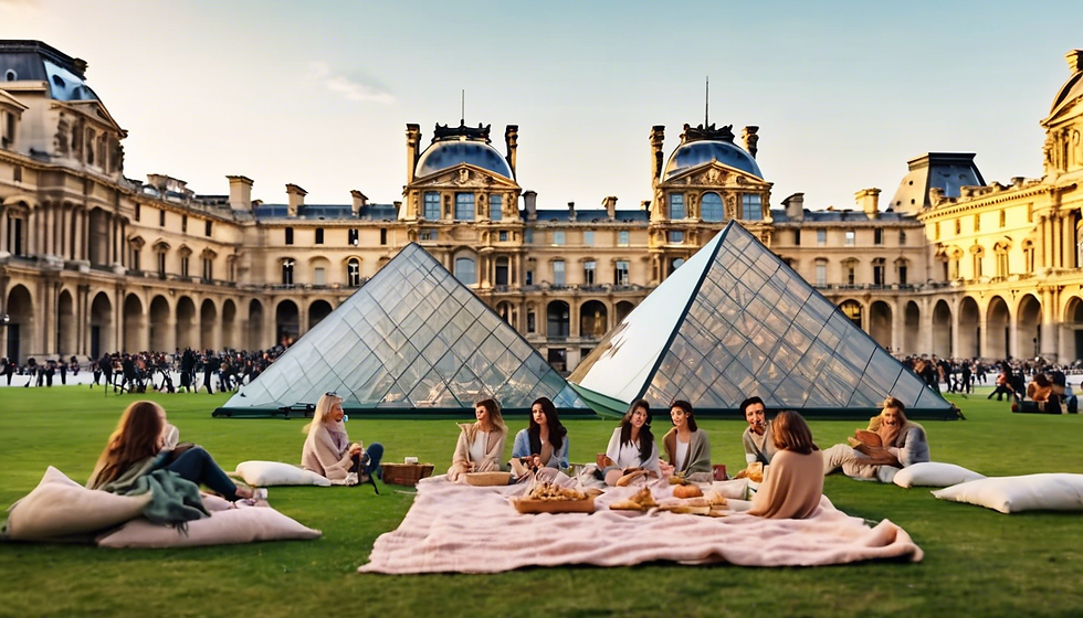 Outdoor Movie Night at the Louvre