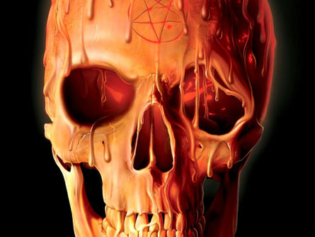 Skull dripping wax
