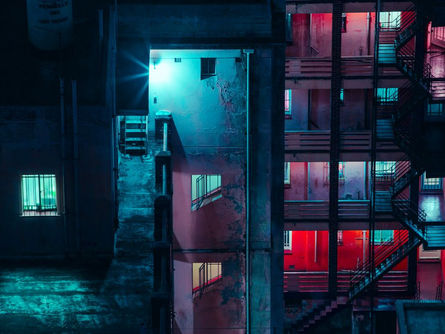 photo of neon urban gothic