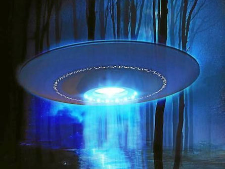 UFO abducting a person