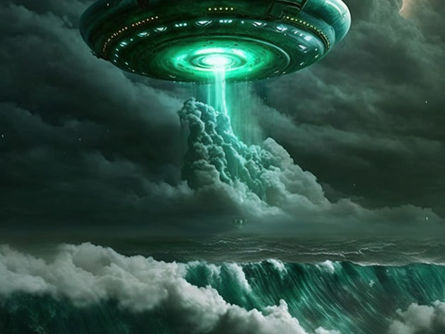 UFO in a storm