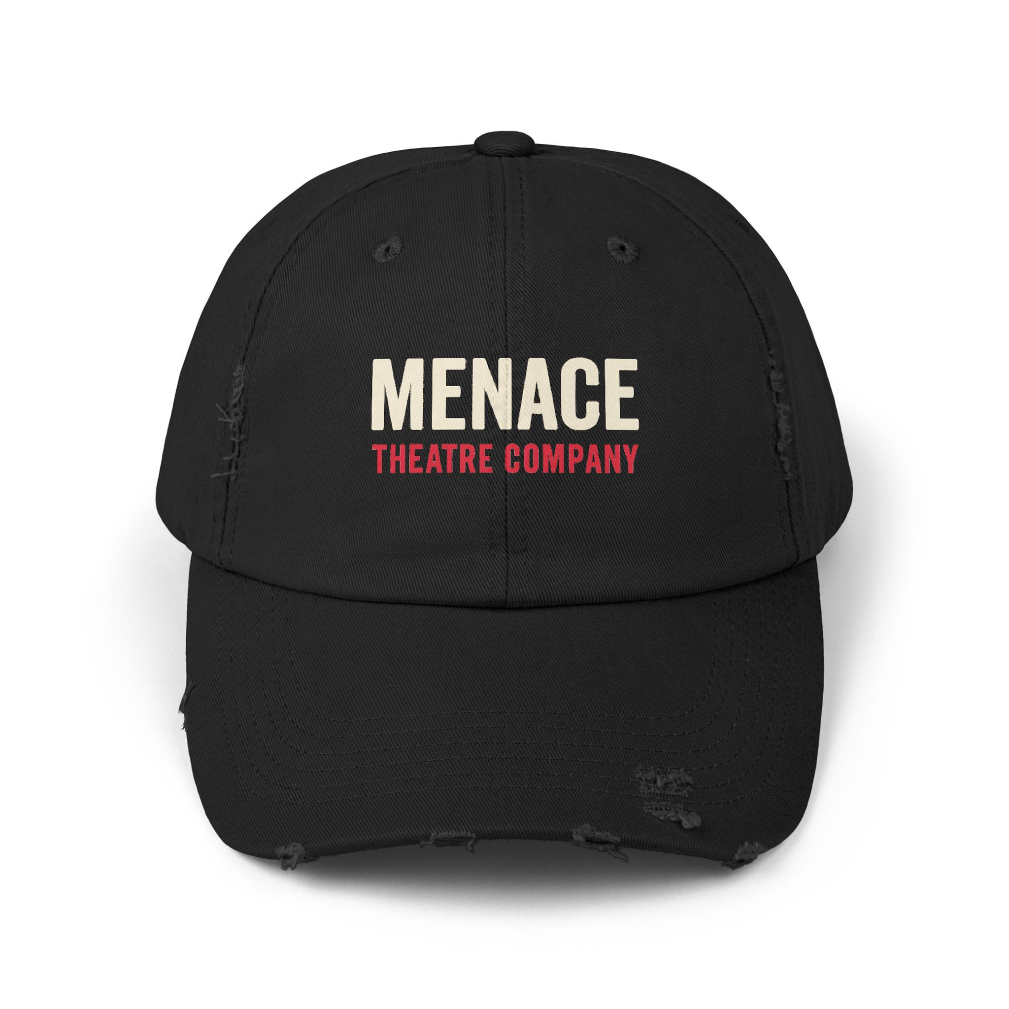 Menace Theatre Company Distressed Cap, Unisex Vintage Hat, 