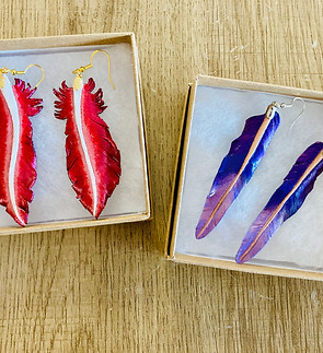 Feather Earrings Purple_Red.jpg