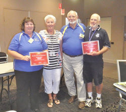 AGM 2014 - Disc Bowls Mixed Pairs Runners-Up- BEV & and Ross with Coral and Roy.