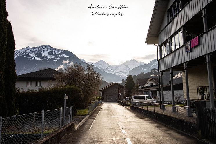 Winter with the mountains in Interlaken, Switzerland