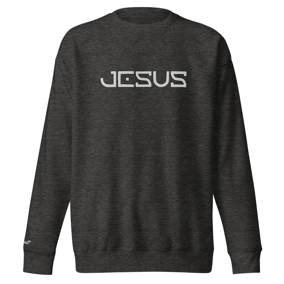 Thumbnail: Jesus Embroidered Unisex Premium Sweatshirt