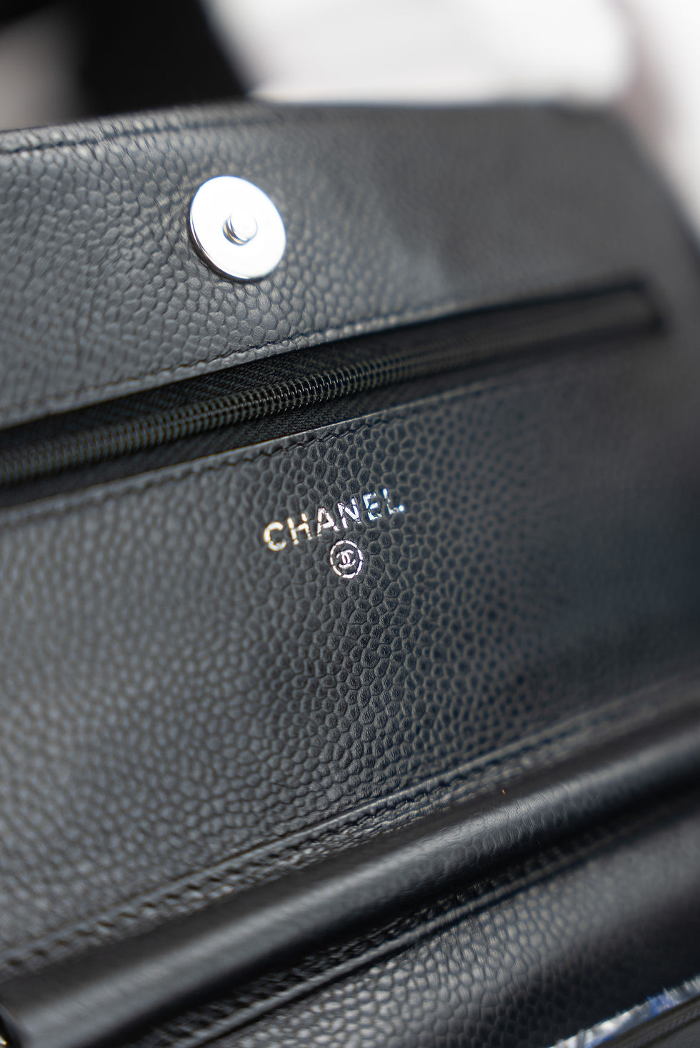 Miniaturbild: Wallet on Chain Caviar-Leder Schwarz