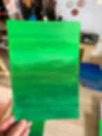 carte/affiche peinte à la main dans des tons de vert