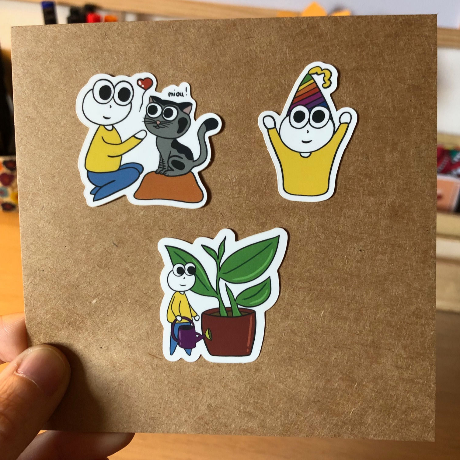 Planche 3 stickers personnage