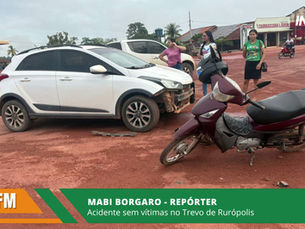 Acidente entre carro e motocicleta é registrado nesta terça (16) no Trevo de Rurópolis