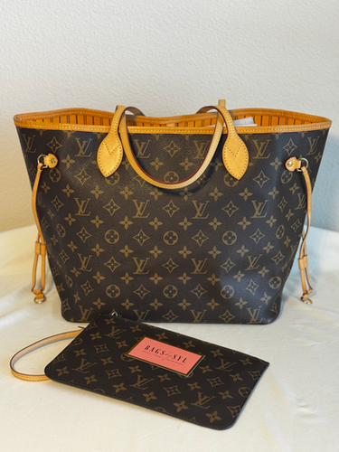 Neverfull MM Monogram Mimosa with Pochette Bags By Syl