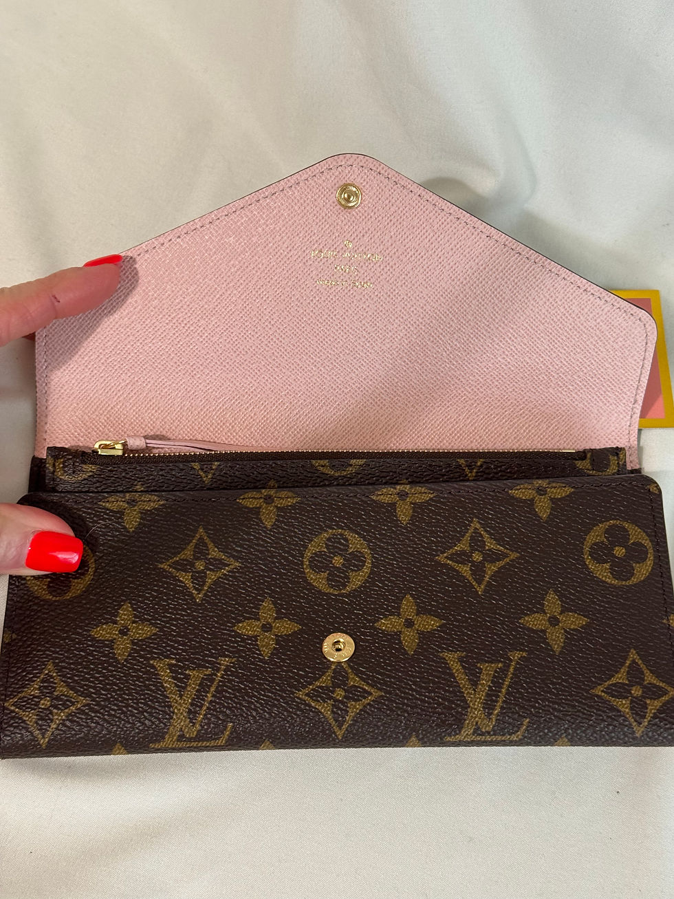 Thumbnail: Josephine Wallet Monogram Rose Ballerine