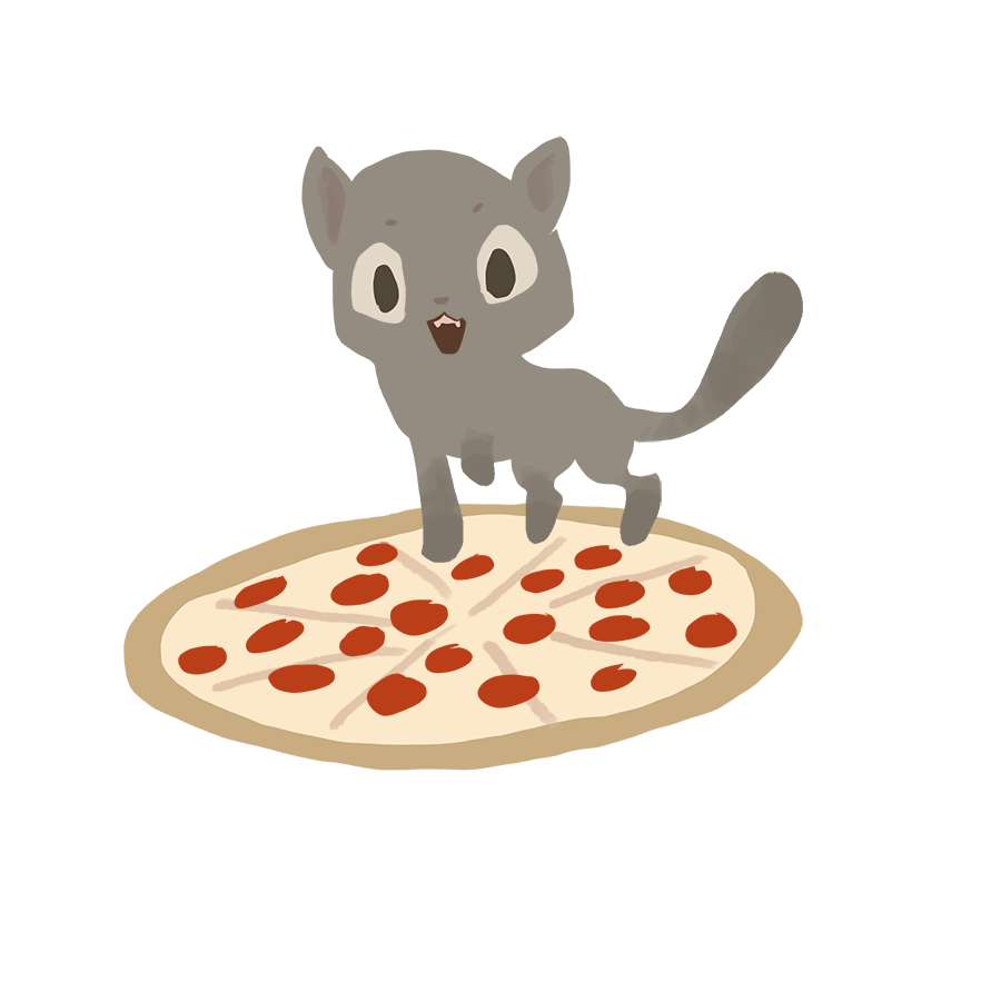 day_23_pizza_cat_cheese