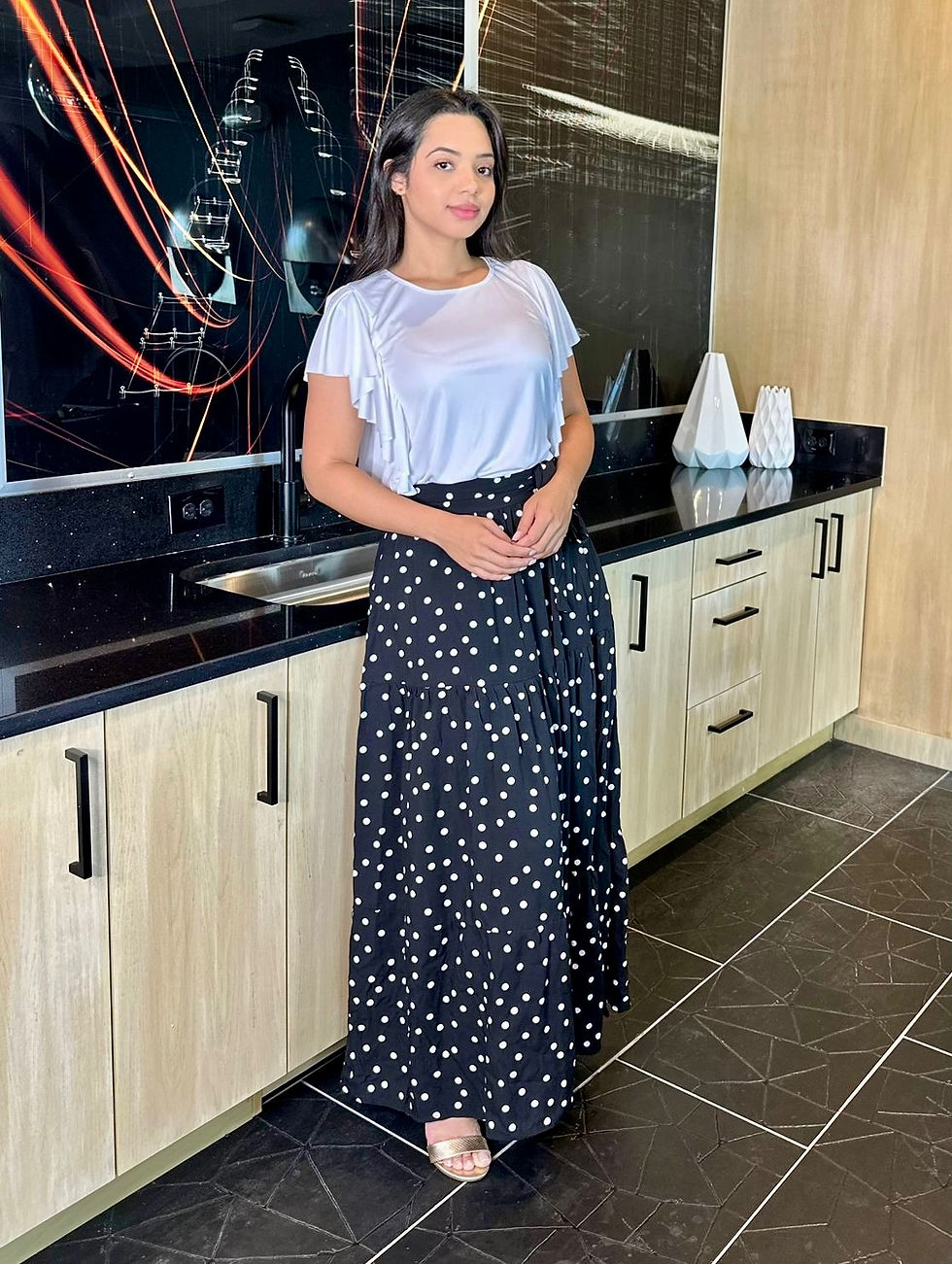 Miniatura: Giselle polka dot skirt