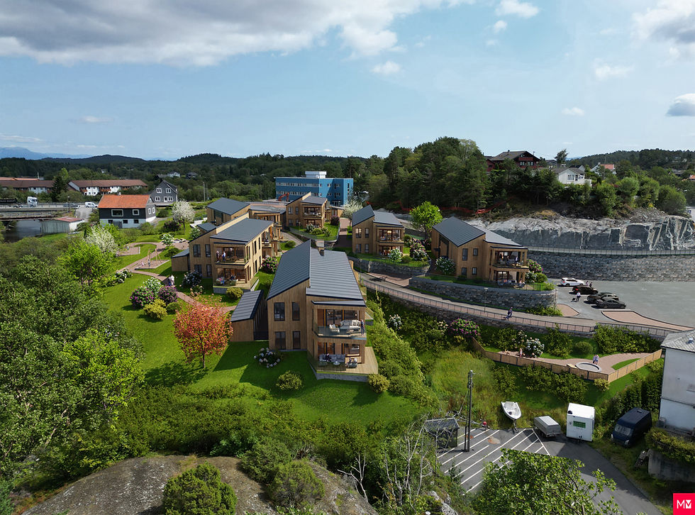 Maestro Media AS - 3D visualisering, eksteriør fra Sagvågshagen