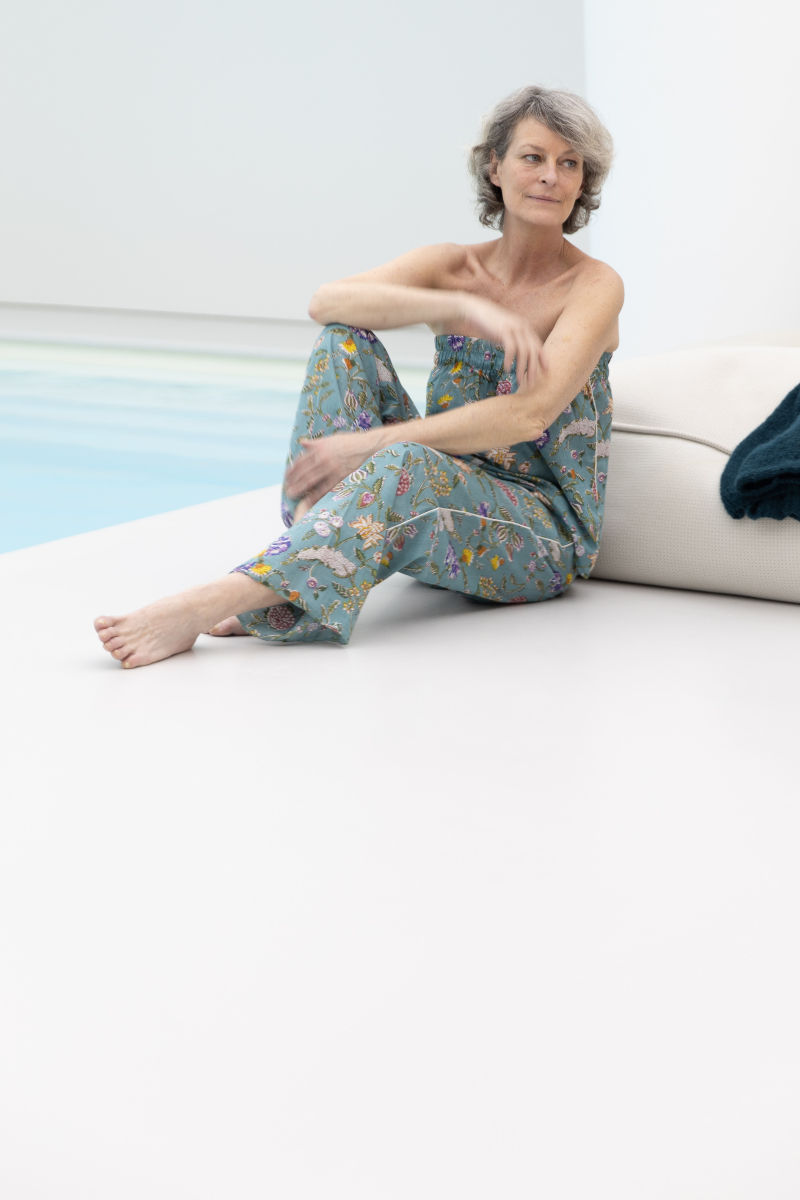 Pantalon Lucas coton imprimé fleurs