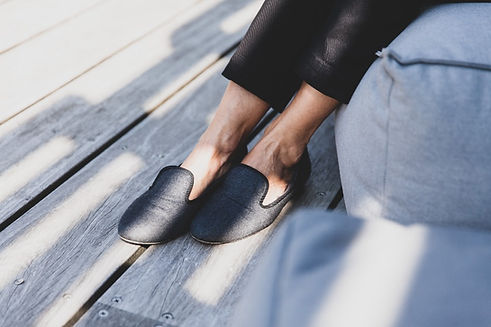 Nora mocassins gris fourrés Véronique Mergeay