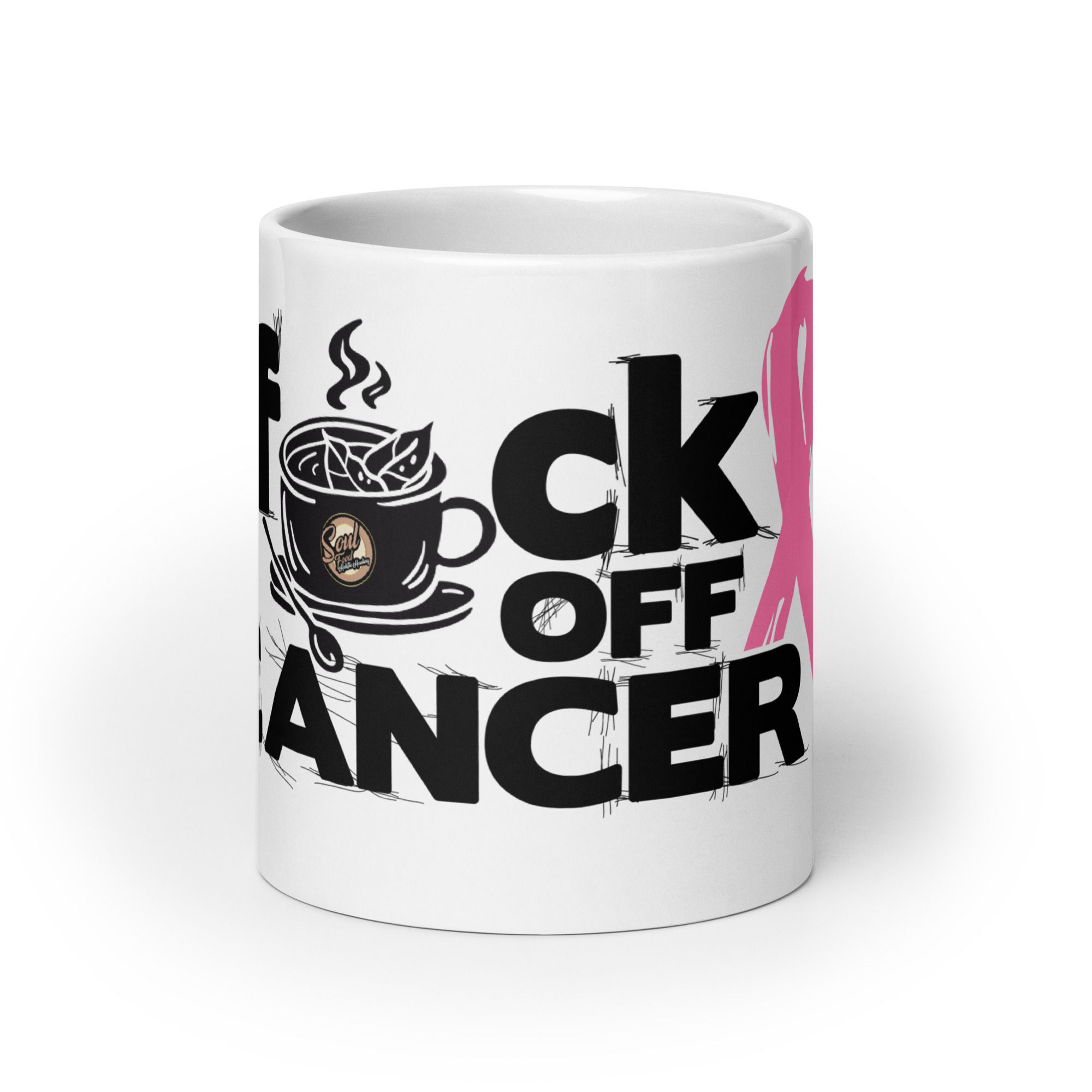 F*ck Off Breast Cancer White Glossy Mug