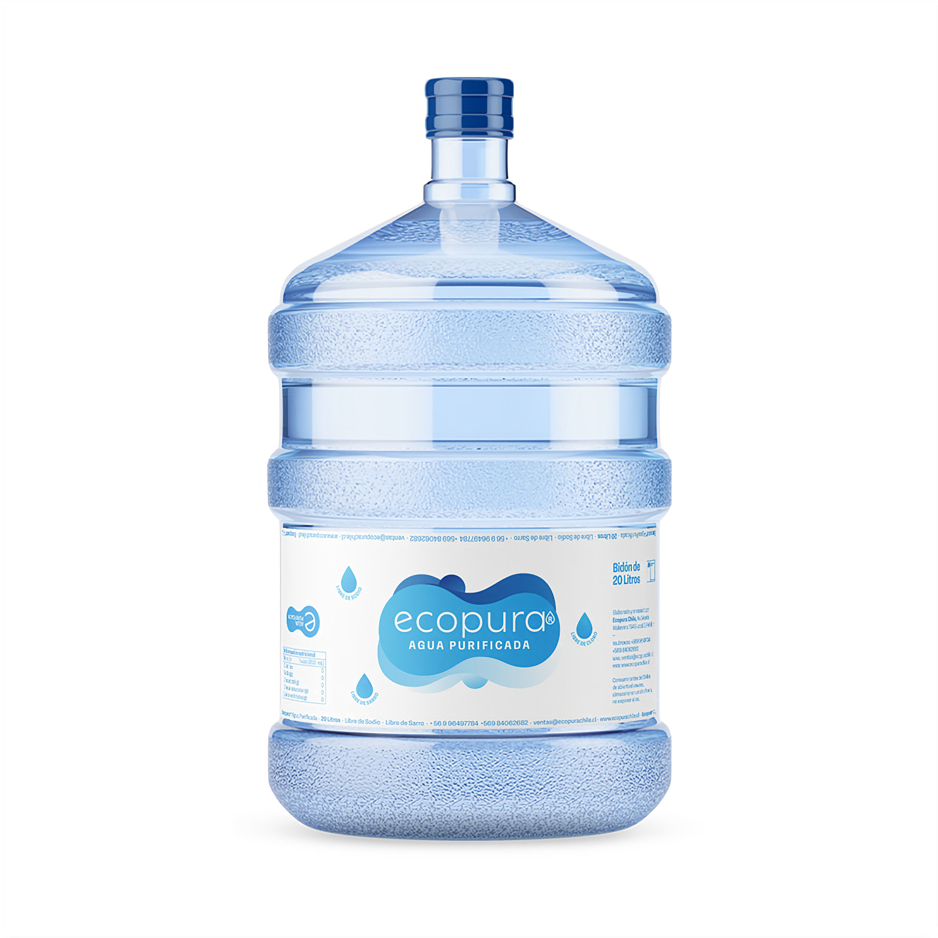 Recarga agua purificada 20 lts
