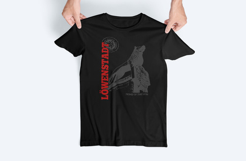 T Shirt Meyne Textildruck & Beflockungen T-Shirt Home of the Lion, Schwarz | T-Shirt Meyne