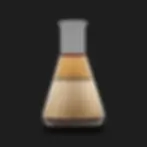 Scent pyramid in an Erlenmeyer flask from the room fragrance Leather