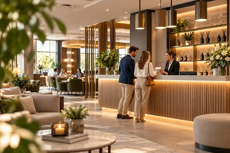 Professionelle Duftlösungen für Unternehmen und Branchen am Beispiel einer modernen Hotellobby
