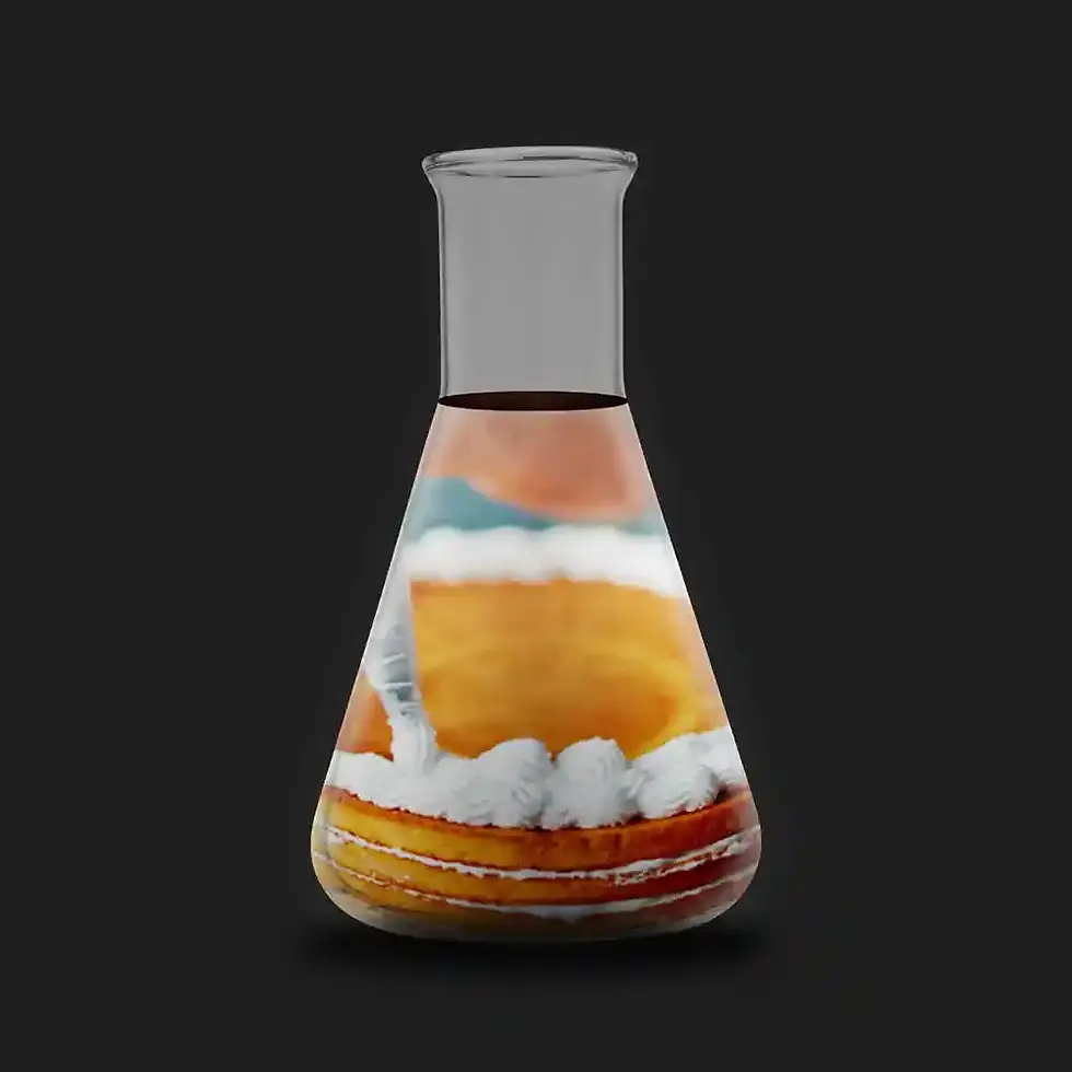 Pirâmide de fragrância num frasco Erlenmeyer da fragrância ambiente Biscuit
