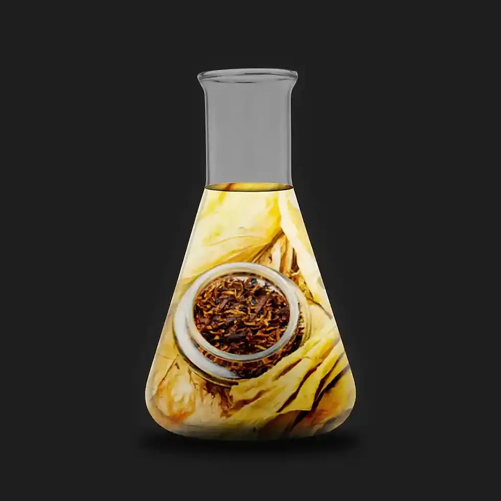 Pirámide de fragancia en un matraz Erlenmeyer de la fragancia de ambiente Tobacco