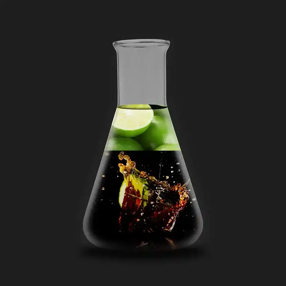 Pirâmide de fragrância num frasco Erlenmeyer da fragrância ambiente Cuba Libre