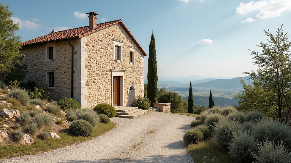Vista esterna di una cascina in pietra tipica dell’entroterra ligure