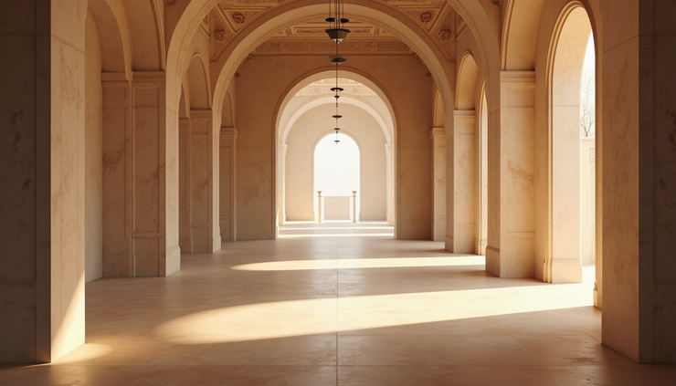 Vista laterale della sala principale della Fondazione Sandretto con allestimento per evento serale