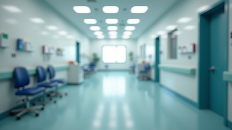 Vista panoramica di una clinica moderna specializzata in medicina della longevità