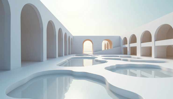 Vista a livello occhi di un modello architettonico BIM dettagliato in ambiente VR