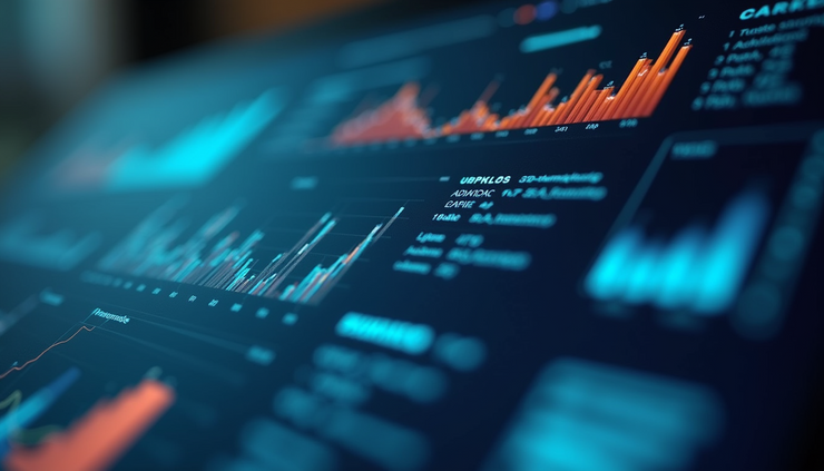 Vista ravvicinata di dashboard con grafici di metriche applicative