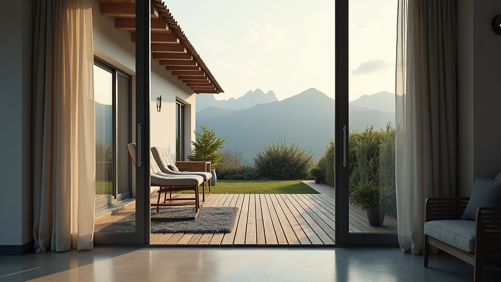 Vista dall’alto di una casa con impianto di riscaldamento moderno
