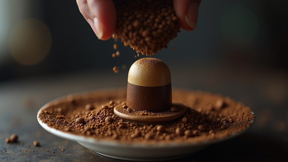 Vista ravvicinata di capsule di caffè artigianale in contenitore ermetico