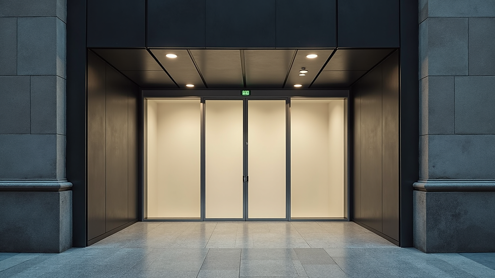Vista frontale di una porta blindata moderna a Torino