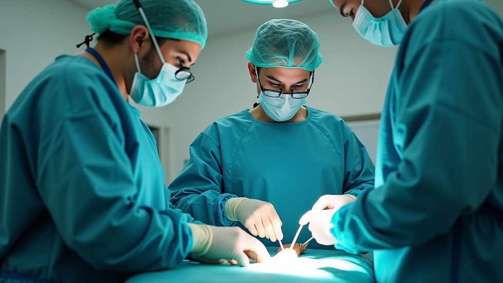 Vista frontale di un medico che esegue un blocco articolare RX guidato su un’articolazione della colonna vertebrale