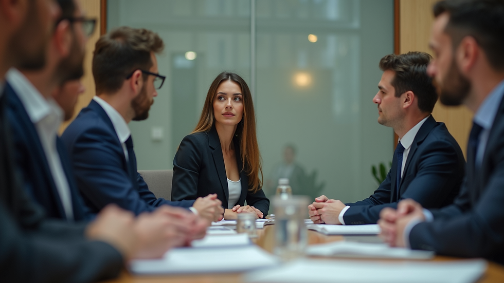 Vista frontale di un imprenditore che discute un piano strategico con un consulente
