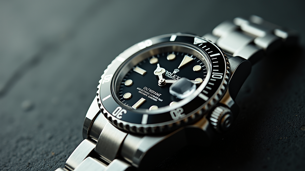 Dettaglio della lunetta e quadrante del Rolex Submariner No Date