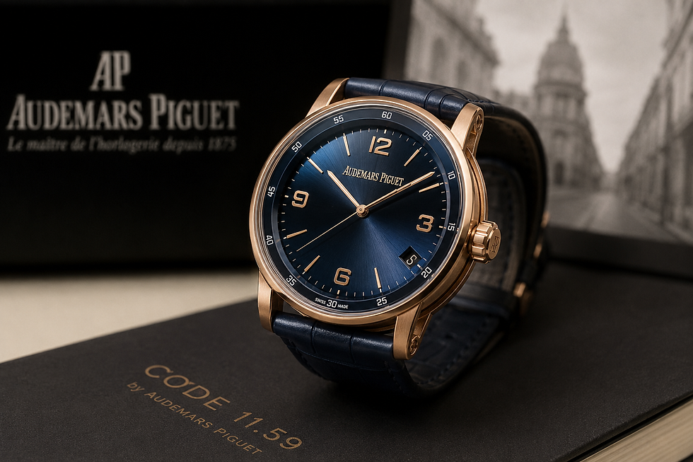 Vista ravvicinata del quadrante Audemars Piguet Code 11.59 con dettagli raffinati