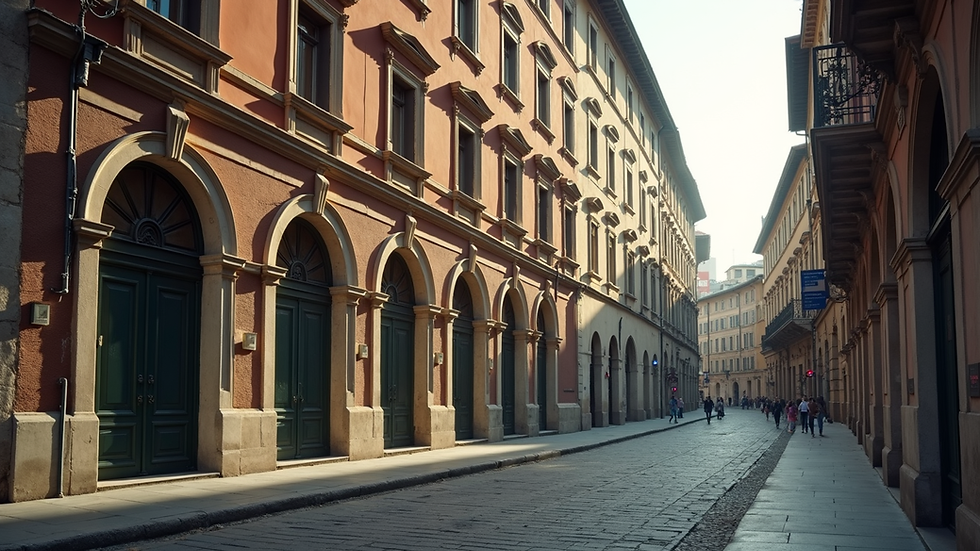 Vista laterale di un edificio storico in fase di restauro a Torino