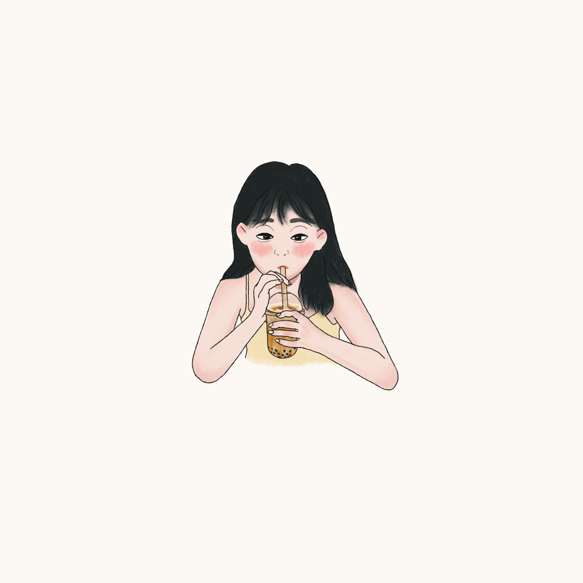 milk tea girl.gif